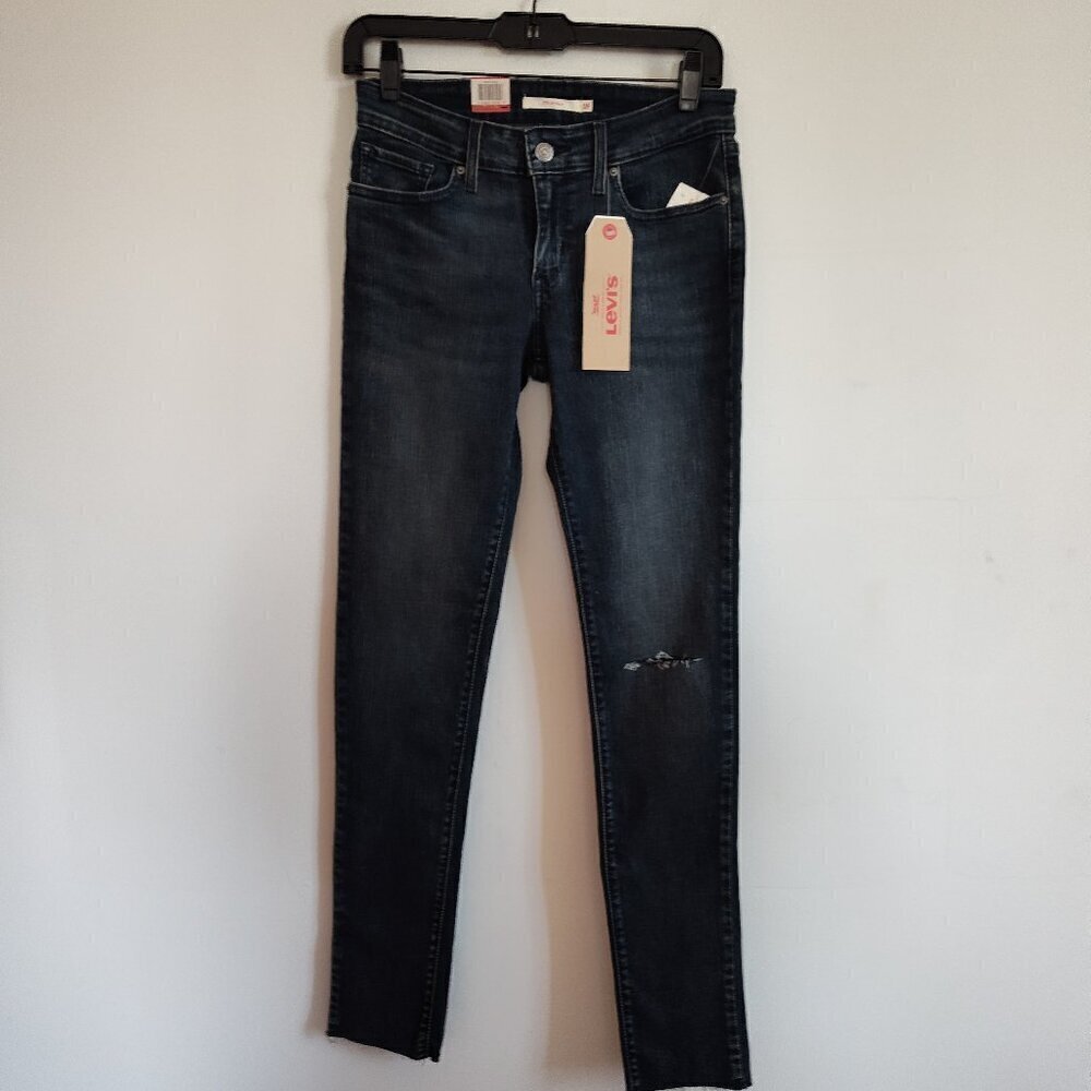 Ladies SZ 28 x 34 Levi's 711 Distressed Skinny Jean